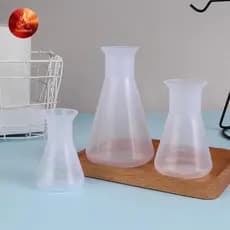 Aredhooot 1 Peça 50/100/250ml Frasco De Erlenmeyer De Plástico N Ne Triangular Cônico Instrumento De Análise De Laborató