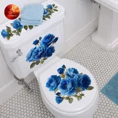 Aredhooot Toalete Stier Flor Borboleta Banheiro Auto-Adesivo Pintura À Prova Dwaterproof Água Capa De Parede Do BR