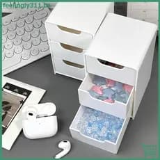 FEELI Organizador De Caixa De Armazenamento De Cosméticos De 3 Camadas Com Gavetas Para Escritório De Joias De Maquiagem