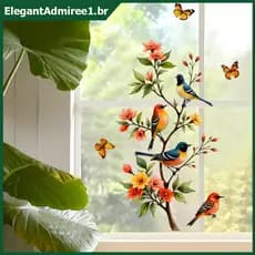 ELEGA Tree Branch Butterfly Window Cling-Geladeira Eletrostática E Decalque De Porta De Vidro