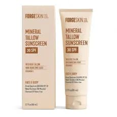 Protetor Solar Mineral Forge Skin com Sebo de Boi SPF 30 - Óxido de Zinco Não Nano, Sem Resíduos Brancos, Base de Sebo d