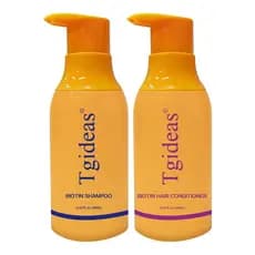 Conjunto de Shampoo e Condicionador Anti-Queda com Biotina Tgideas para Cabelos Ralos em Mulheres e Homens - Shampoo par