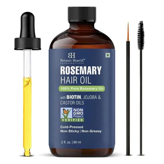 Botanic Hearth Óleo de Alecrim 100% Puro para Crescimento Capilar com Biotina |   Tratamento para Fortalecimento Capilar