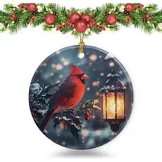 Red Cardinal Christmas Ornaments 2024,Ornaments for Christmas Tree,Holidays adornos de Navidad Cardinal Memorial Sympath