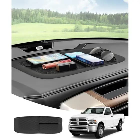 Karltys Ram Dash Mat for 2011-2018 Dodge Ram 1500 2500 3500, Upgraded Silicone Dashboard Mat Liner for Ram 1500 Accessor