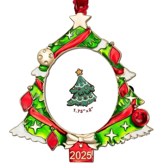 GUOER 2025 Enfeite de Árvore de Natal com Porta-Retrato, Lembrança de Férias, Presente, Decoração de Casa, Decorações de
