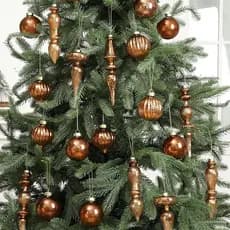 Soulchen 12 Peças de Enfeites de Natal de Vidro Mercury, Bolas de Vidro Vintage com Diferentes Formas para Decoração de