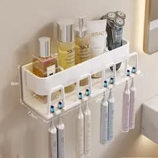 Copo de dente elétrico pasta de dentes prateleira conjunto doméstico perfurado banheiro lavagem