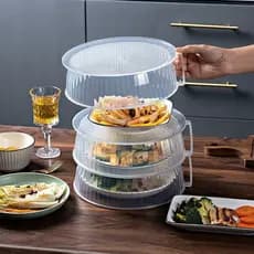 Cozinha mesa de jantar capa isolamento doméstico prato capa sobras armazenamento prato capa à prova de insetos Anti-poei