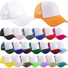 22 Bonés de Caminhoneiro Infantis Ajustáveis para Sublimação, Boné de Beisebol em Branco para Esportes ao Ar Livre no Ve