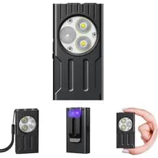 Lanterna EDC Recarregável com UV, Mini Lanterna Super Brilhante de Alto Lúmen, Lanterna de Bolso Portátil e Compacta, La