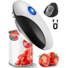 Abridor de Latas Elétrico, Abridor de Latas Automático com um Toque e Mãos Livres, Borda Lisa, Abridor de Latas Sem Fio