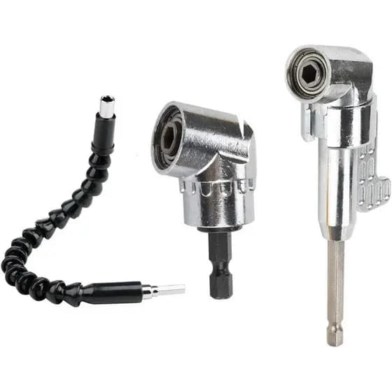 Extensor de Ângulo de 105 Graus para Parafusadeira, Acessório para Furadeira e Parafusadeira Elétrica, Kit de Extensão F