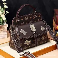 Bag Women Four Seasons New Style Fashion Trend One-Shoulder Messenger Large-Capacity Retro Print All-Match Female Bag Ha