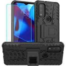 Capa para Moto G Pure, Capa para Telefone Moto G Pure com Protetor de Tela HD, Capa Protetora de Silicone à Prova de Cho