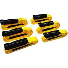 6 Peças de Cintas de Elevação 1" x 8' Cinta de Elevação de Alta Resistência com 2 Laços Reforçados, Capacidade de Carga