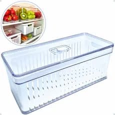 Organizador Geladeira Grande c/ Cesta 6,8L Legumes, Frutas e Verduras