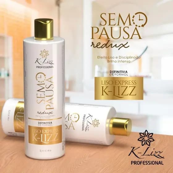 DEFINITIVA SEM PAUSA K-LIZZ 0% de formol Sem Pausa com  Brilho