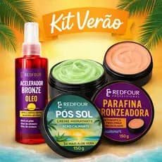 Combo 3 em 1 Redfour Bronzeador Verão Bronze Intenso Pele Hidratada