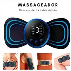 Mini Massageador EMS Estimulador Elétrico Pulso Recarregável - Massagem Portátil Para Pescoço Pernas E Braços Sem Fio