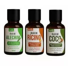 Kit Terapia Capilar Misturinha Nutritiva Belveg Óleo Coco Óleo Rícino Óleo Alecrin