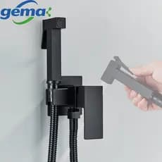 Conjunto completo de chuveiro sanitário para banheiros de luxo, para água fria, com mangueira de 150 centímetros