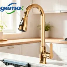 Torneira Cozinha Gourmet Inox,Para Bancada com Mangueira Flexível e Bico Dupla Função