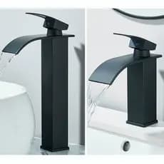 Torneira de lavatório tipo cascata, torneira misturadora de casa de banho/torneira de água fria, modelo alto/baixo