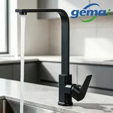 Torneira quadrada de aço inoxidável 304 para água quente e fria de cozinha/banheiro