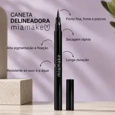 Delineador Caneta Longa Duração Mia Make Traço Fino