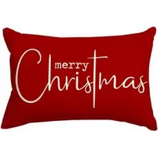 Capas de Almofada de Natal RABUSOFA 12x20 Polegadas, Almofadas Decorativas Vermelhas de Feliz Natal, Capas de Almofada d