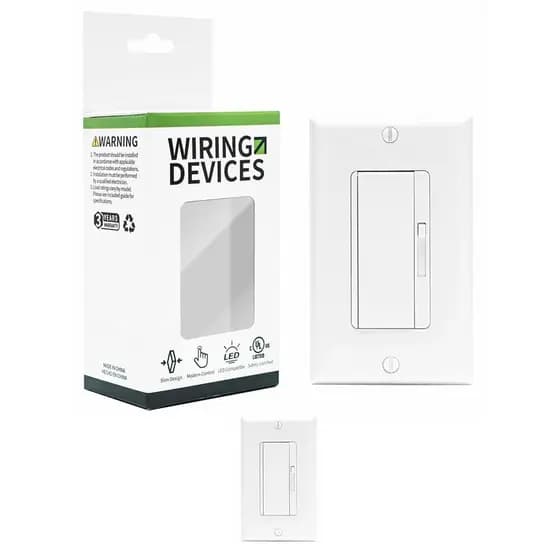 Conjunto de 2 Interruptores de Luz LED com Dimmer, de um ou três polos, compatível com lâmpadas LED, CFL, halógenas e in