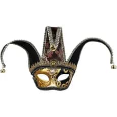 Máscara de Mascarada ABOOFAN para Homens e Mulheres, Máscara de Palhaço Veneziano, Meia Face, para Festa de Fantasia de