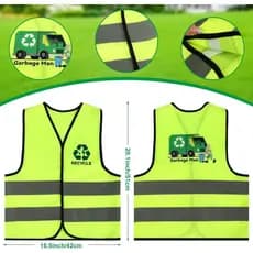 Kids Waste Management Garbage Truck Costume Accessories Tucker Hat Gloves Recycle Trash Trucks Vest trash trucks Pass Ca