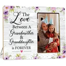 A Amor Entre Uma Avó e Uma Neta é Eterno - Porta-retratos de Madeira, Porta-retratos da Neta, Porta-retratos da Vovó