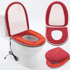 Conjunto de Capa de Assento Sanitário Aquecido Alimentado por USB com Carregador, Aquecedor de Assento Sanitário com 5 N