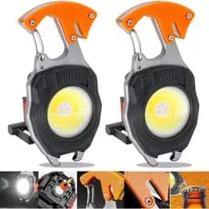 Lanterna de Trabalho LED AUTOXBERT, Pacote com 2 Lanternas Recarregáveis, 1000LM, Mini Lanterna Portátil Multifuncional