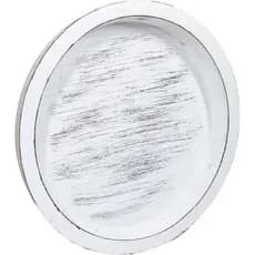 Bandeja Redonda de Madeira MAONAME, Bandeja Decorativa Rústica de Madeira de 11”, Bandejas Estilo Fazenda para Mesa de C