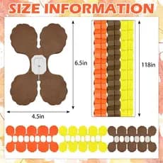 Kit de 12 Peças de Decorações para Festa de Outono, Serpentinas de Papel Laranja, Amarelo e Marrom para Pendurar, Decora