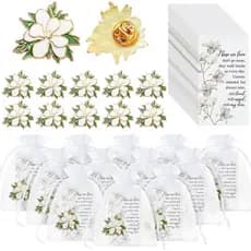 Sasylvia 60 Conjuntos de Pins Funerários em Lote, Lembranças Funerárias para Celebração da Vida, Inclui Broches de Lapel