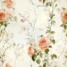 Papel de Parede Floral Adesivo Removível Livebor, Estilo Boho com Rosas, 16.9in x 118.1in, Papel de Parede Vintage Flora