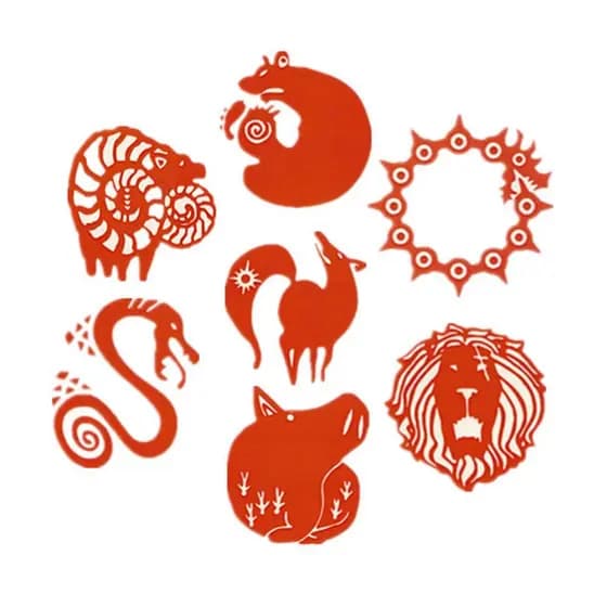 Tatuagem de Cosplay dos Sete Pecados Capitais, Acessórios de Cosplay para Adultos, Vermelho