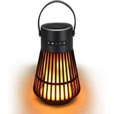 Caixa de Som LED com Efeito de Chama - Caixa de Som Bluetooth Sem Fio Portátil e à Prova d'Água com Efeito de Chama LED