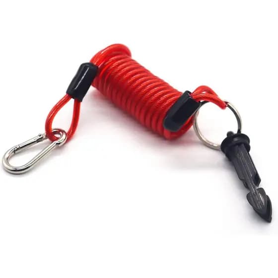 Cabo de Segurança para Reboque - Cabo de Segurança de 4 Pés e Pino para Interruptor de Segurança - Cabo Espiralado de Aç