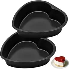Formas de Bolo em Forma de Coração de 7 Polegadas, Conjunto de 2 Formas de Bolo para o Dia das Mães, Casamentos, Festas,