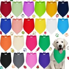 Saintrygo 20 Peças de Bandanas Simples para Cães em Lote, para Filhotes, Ajustáveis, para Sublimação, Laváveis, para Ani