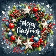 Merry Christmas Wreath Ball Diamond Art Kits for Adults, 5D Diamond Painting Kits for Adults Beginners, DIY Full Round D