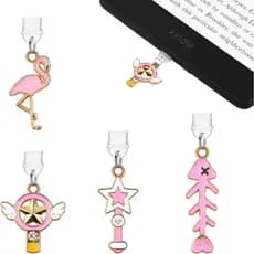 Dust Plug Charm for Kindle, USB C Dust Plug for iPhone 15 16 17 series, Plug Cover Compatible with Type C Charging Port,