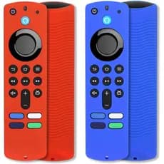 [2 Peças] Capa Protetora de Silicone Antiderrapante Pinowu para Controle Remoto Firestick 4K Alexa Voice 3ª Geração, com