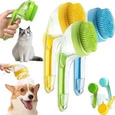 Escova De Banho Para Animais De Estimação , Dispensador De Shampoo , Cabo Longo , Ergonômico , Cão , Gato , Fácil , Mass